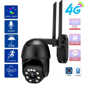 5MP 4G WIFI Security IP Camera 5X Zoom PTZ Outdoor Auto Tracking CCTV 2Way Audio - Picture 1 of 12
