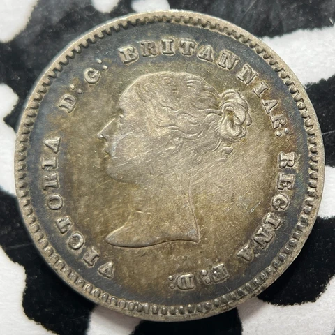 1838 Great Britain 2 Pence Twopence Lot#V8495 Silver! Cover