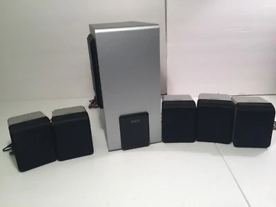 Juego de subwoofer y altavoces RCA RTD209 repuesto de cine en casa descontinuado b Foto 1 de 4