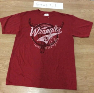 Wrangler® Men's Short Sleeve Authentic Front Graphic Red T-Shirt - Picture 1 of 2