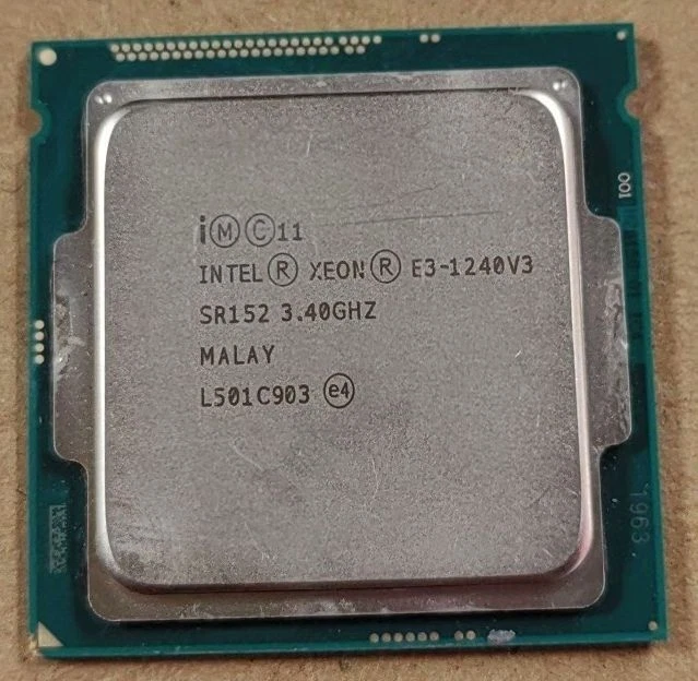 Intel Xeon E3-1240 V3 SR152 LGA-1150 CPU Processor 3.40 - 3.80GHz 4-Core 8MB 80W - Image 1 of 3