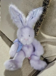 Russ Berrie & Co. Mennington Pastel Purple Lavender Bunny Rabbit Posable Ears - Picture 1 of 9