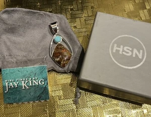 Jay King Anhänger Sterlingsilber Jaspis und Amazonit - Bild 1 von 5