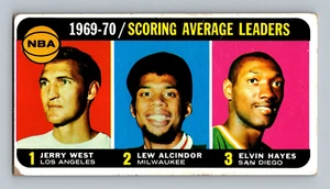 1970 Topps Tall Boy #2 Scoring AVG West/Alcindor/Hayes LOW GRADE Basketball Card - Picture 1 of 2