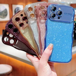 Custodia sottile antiurto elettrolitica glitter per iPhone 16 15 14 13 Pro Max - Foto 1 di 14