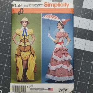 Simplicity Pattern 8159 Sz 14-22 Steampunk Corset Dress Cosplay Theater Costume - Picture 1 of 2