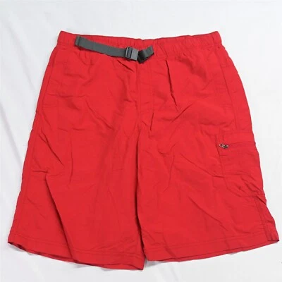Columbia Mediano X 11" Rojo Cinturón Cremallera Bolsillo Carga Bolsas 1449841 Pantalones Cortos de Senderismo Foto 1 de 4