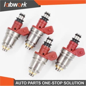 Labwork 4Pcs Fuel injectors For Nissan D21 1995 Pickup 1990-1994 2.4L 2-Door - Picture 1 of 8