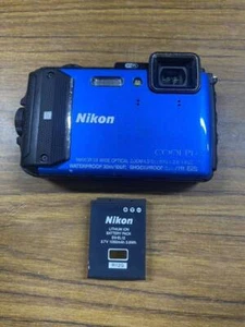 Nikon COOLPIX AW130 Blue Digital Camera Waterproof English Language From Japan - Picture 1 of 8