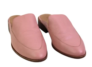 Madewell PINK GENUINE LEATHER LOW HEEL ALMOND TOE SANDALS MULES SHOES Sz 9.5 - Picture 1 of 13
