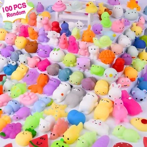 100 SZTUK Kawaii Squishy Zabawki Ulga w stresie Impreza Przysługi Mini Fidget Dzieci - Zdjęcie 1 z 9