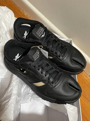Sandalias deportivas REEBOK Maison Margiela Project 0 de cuero Tabi negras talla 43/10 Foto 1 de 4