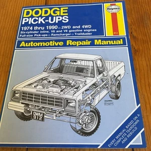 Haynes Dodge Pickup Repair Manual 1974 - 1990 Ramcharger Trailduster 2wd 4wd - Picture 1 of 8