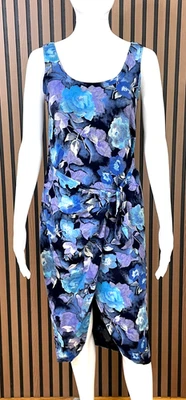 Funda para mujer La Belle S azul rayón envolvente floral boho resort vintage verano Foto 1 de 4