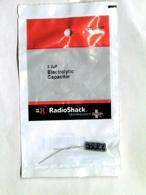 Condensador electrolítico RadioShack 2.2uf 50v 272-0997 Foto 1 de 2