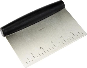 Mehrzweck Edelstahl Schaber/Hacker mit konturiertem Griff, 6", schwarz - Bild 1 von 7