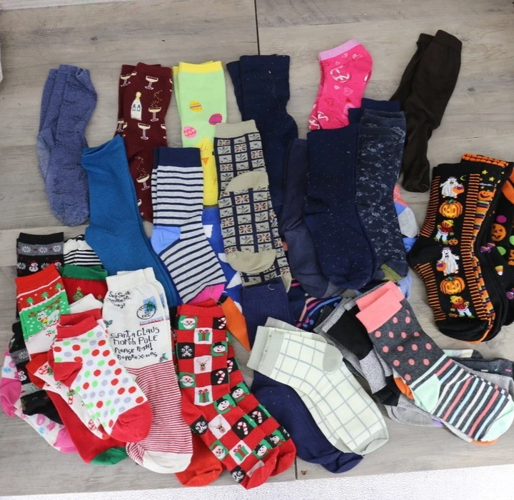老式女式 6-8 码假日日常袜子万圣节圣诞套装 — 第 1/4 张图片