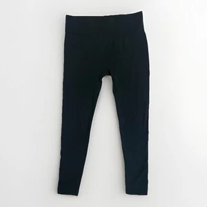 Hue Women’s Black Brushed Fleece Leggings L/XL Warm Stretch Pants Soft Cozy - Picture 1 of 13