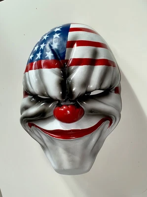 Große alte Horror CLOWN MASKE USA Payday 2 Dallas handbemalt DekoWandbild Grusel - Bild 1 von 4