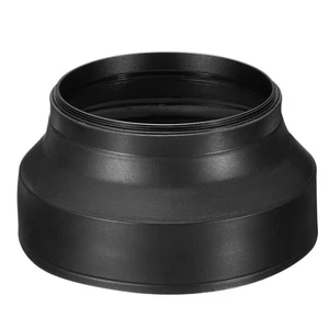 77mm Camera Lens Hood Rubber Collapsible Lens Protector Black - Picture 1 of 7