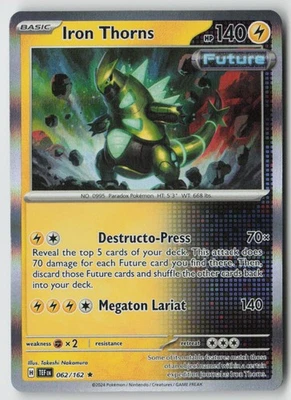 Iron Thorns - 062/162 - SV05: Temporal Forces Holofoil- PTCG - Image 1 of 2