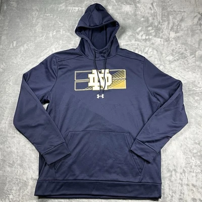 Under Armour Notre Dame Fighting Irish Fleece Hoodie Sweatshirt Mens XL $75 - Image 1 of 4