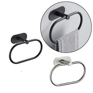 New Hand Round Towel Rails Wall Mounted Towel Rings Towels Holder - Photo 1/5
