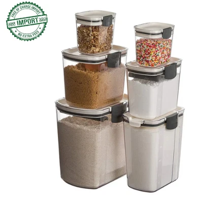 Prepworks Progressive 6-Piece Kitchen ProKeeper Plastic Clear Set, Airtight Food