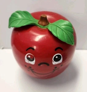 HAPPY APPLE A ROLY-POLY MUSICAL CHIME TOY FISHER-PRICE 1972 ORIGINAL - Picture 1 of 3