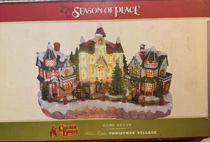 Cracker Barrel Color Changing Fiber Optic Christmas Village. - Picture 1 of 3