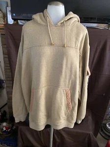 Vintage XL Mens Hoodie BLUE BOY created by ZAM tan with suade elbow patches - Picture 1 of 9