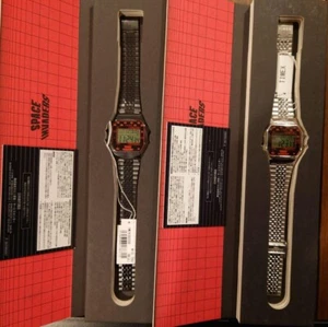 TIMEX x Space Invaders Collaboration Watch Black & Silver Set Of 2 Unused - Picture 1 of 24