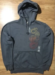 Aeropostale 2000s Mens S Gray Hoodie Sweatshirt Pacific Division Logo Pullover - Picture 1 of 11