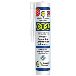 CT1 Building Sealant Adhesive Metal Wood Plastic Glass Concrete Stone 290ml Whit - Picture 1 of 6