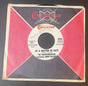 promo The KNICKERBOCKERS As A Matter Of Fact / They Ran For Their Lives 59384 NM - Picture 1 of 4