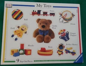 Ravensburger Child’s My Toys Puzzle 9 Pop Out Pieces Vintage 1996 Made in France - Picture 1 of 12