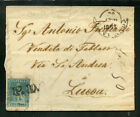 1853 Italy Livorno To Lucca Large Piece Entire Tobacco Vendor Antonio Frediani