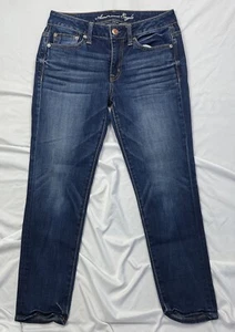 American Eagle Jeans Women's Sz. 0R Slouchy Stretch Cotton Blend 9” Rise - Picture 1 of 10