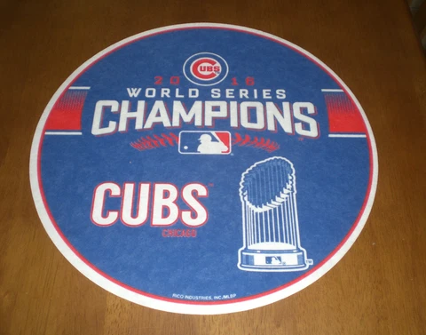 2016 CHICAGO CUBS WORLD SERIES CHAMPIONS DIE CUT ROUND PENNANT Cover