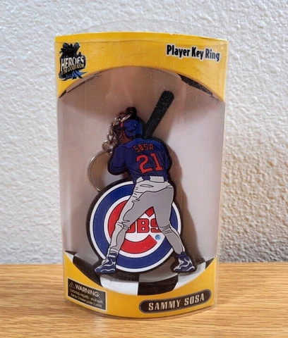SAMMY SOSA Cubs Vintage 1998 Crown Pro Locker Room Heroes Rubberized Keychain Cover
