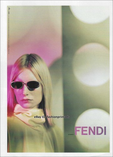 vintage FENDI 1 pagina STAMPA ANNUNCIO primavera 1999 KIRSTEN OWEN Karl Lagerfeld