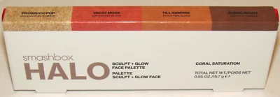 Smashbox HALO Sculpt + Glow Face Palette CORAL SATURATION Blush Contour Powder - Image 1 of 2
