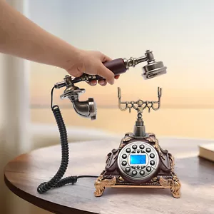 Retro telefon stacjonarny vintage telefon z wyświetlaczem tryb głośnomówiący - Zdjęcie 1 z 21