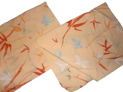 FUNDAS DE ALMOHADA ESTÁNDAR SPRINGMAID KABUKI MARIPOSAS BAMBÚ MELOCOTÓN AQUA (2) DE COLECCIÓN Foto 1 de 4