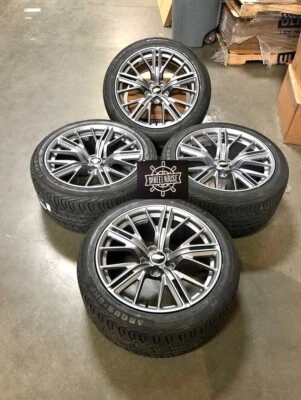 20x10 20x11 CAMARO ZL1 MATTE GUNMETAL WHEELS RIM TIRES 5x120 SS RS Z28 1LE CHEVY - Imagem 1 de 4