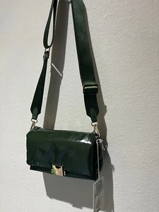 A New Day SOPHIE Olive Green Recycled Nylon Detachable Crossbody Strap Purse - Picture 1 of 15