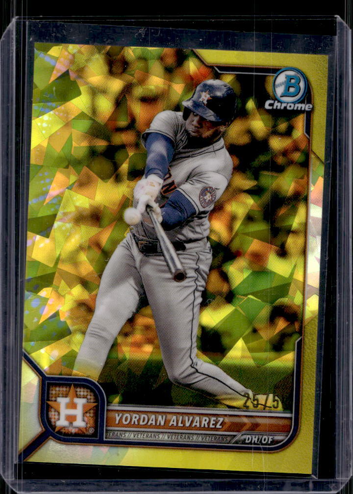 2022 Bowman Chrome Sapphire Yordan Alvarez Yellow Refractor #25/50 #36 Astros