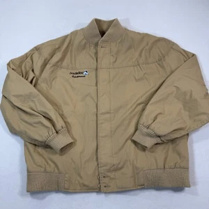 VTG La Paz By Catalina Bomber Jacket Mens 46 Beige Lined Vented 70s Sea World - Picture 1 of 11