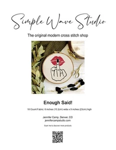 Subversive Middle Finger Red Lips Women Female Feminine Counted Cross Stitch Kit - Picture 1 of 3