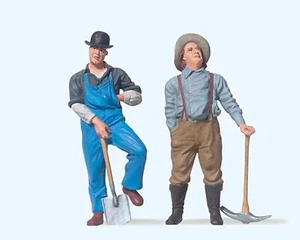 45101 Carril grande G/LGB Preiser figuras trabajador de la construcción de vías. Alrededor de 1900 escala 1:22,5 - Imagen 1 de 1